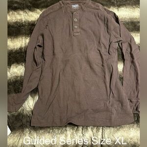 Men's Brown Henley Shirt